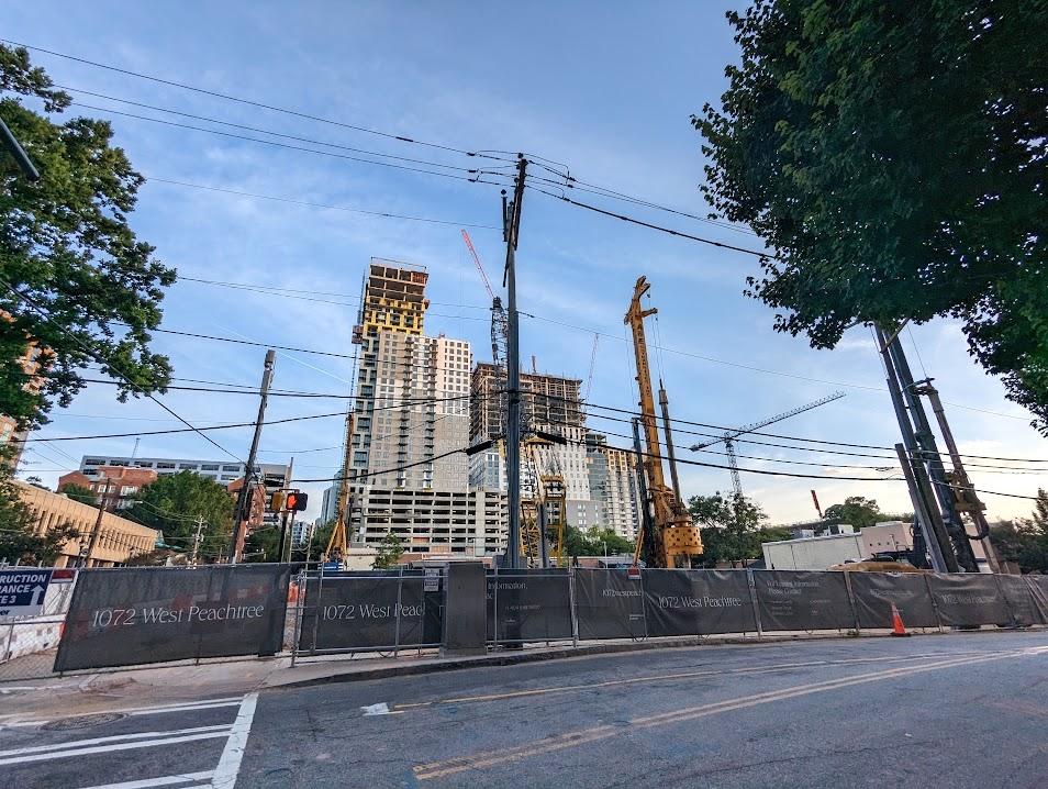 Tower Watch Stage Set For Atlanta S Tallest New Building In Ages   1072 W. Peachtree June 2023 1 